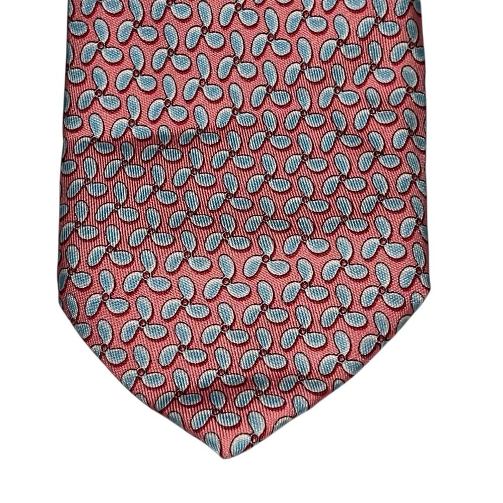 Vineyard Vines Neck‎ Tie Mens Pink Vintage Windmill Print 100% Silk Classic USA